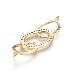 Соединители из латуни с микрочастицами и кубическим цирконием&nbsp;ZIRC-L085-10G