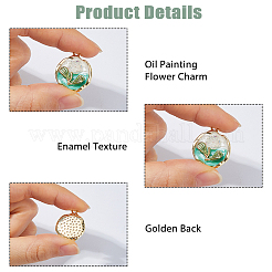 16個16スタイルアロイエナメルペンダント  混合図形  ミックスカラー  20~26.5x15.5~21x3~6.5mm  穴：1.6~2mm  1個/スタイル&nbsp;ENAM-HS0001-11