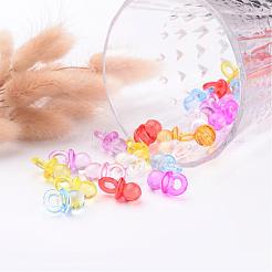 Смешанный цвет прозрачный акриловый ребенок Pacifier подвески X-TACR-R16-M