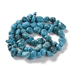 Синтетических нитей бирюзовые бусы G-C161-B01-01