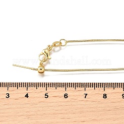Collares deslizantes ajustables con cadena de serpiente redonda de latón de 1 mm&nbsp;X-NJEW-M108-29G