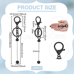 10шт. брелок для ключей из сплава с бусинами FIND-UN0007-24B
