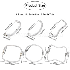 3шт. 3-х стильная алюминиевая ручка для сумки FIND-CA0007-87