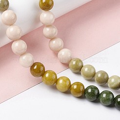 Hilos de abalorios de jade blanco natural&nbsp;G-I334-07C