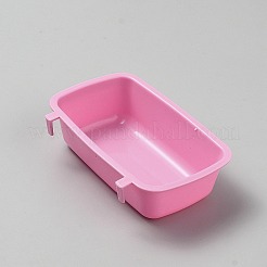 Ciotola rettangolare in plastica ABS per cibo per criceti&nbsp;AJEW-WH20098-092B
