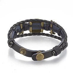 Имитационный браслет кожаный делать MAK-R024-03