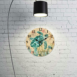 Настенные часы с принтом из мдф HJEW-WH0058-033