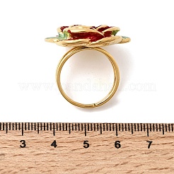 Anelli in acciaio inossidabile 304 smaltati per le donne&nbsp;RJEW-G373-01G-02