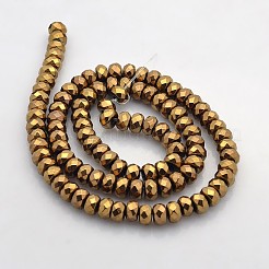 Electroplate non magnetici ematite sintetico fili di perline&nbsp;G-J208F-03