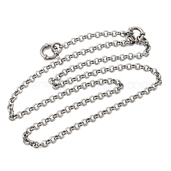 Ожерелья-цепочки типа «роло» из нержавеющей стали 201 толщиной 4.5 мм&nbsp;NJEW-K302-09P
