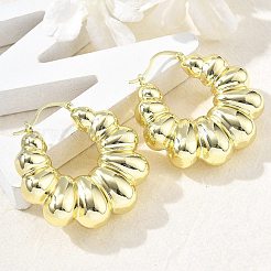 Латунные серьги-гвоздики для женщин EJEW-U035-06G