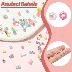 800шт 8 цвета непрозрачные акриловые бусины&nbsp;OACR-CJ0002-61