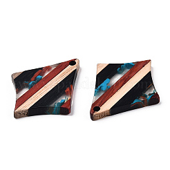 Pendentifs en bois de résine et de noyer&nbsp;RESI-TAC0021-37