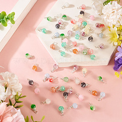 100 шт. 10-х цветные стеклянные подвески с краской для выпечки&nbsp;PALLOY-TAC0210