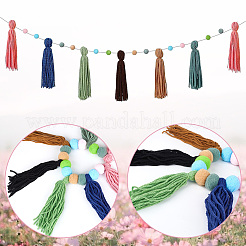 Шерстяной войлок шарик кисточка гирлянда баннер DIY-WH20011-28B