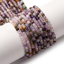 Нити бусин из натурального аметиста и кружевного агата&nbsp;G-L629-B08-2mm