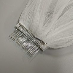 Полиэстеровая сетчатая свадебная фата&nbsp;AJEW-WH20073-032F