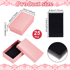 25 pz scatole portagioielli in cartone con texture a rombo&nbsp;CBOX-UN0001-01B