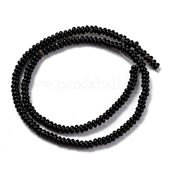 Нити бусин из натурального черного полосатого агата (окрашенного и нагретого)&nbsp;G-C171-B02-02
