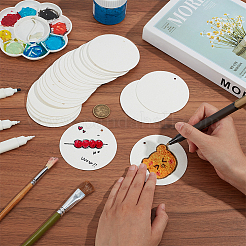 30 шт. чистящие салфетки из древесной целлюлозы и хлопчатобумажной губки&nbsp;AJEW-BC0009-67A