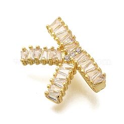 Стойка покрытие латунь прозрачный кубический цирконий бант соединительные подвески&nbsp;KK-H508-24G