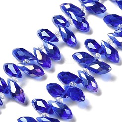 Прозрачные стеклянные бусины гальваническим пряди GLAA-D022-06