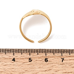 Offene Manschettenringe aus Edelstahl 304 für Damen&nbsp;RJEW-L342-14G