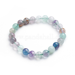 Braccialetti di stirata fluorite naturali&nbsp;BJEW-E373-8mm-10