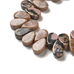 Природные родонит бисер нитей G-B064-B31