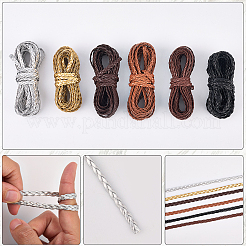 Двухслойный плетеный шнур из искусственной кожи длиной 5 м. LC-GF0001-12E