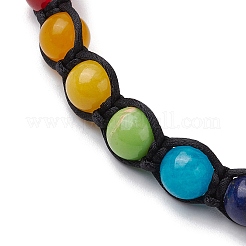 7 Chakra-Edelstein-Armband mit geflochtenen Perlen&nbsp;BJEW-JB11027