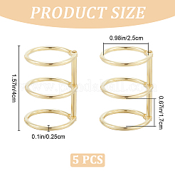 Железный переплет с 3 кольцом&nbsp;AJEW-CP0009-48A
