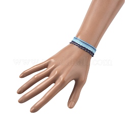 14шт. набор браслетов из хлопкового шнура 7 цветов для мужчин и женщин&nbsp;BJEW-FS00025-02