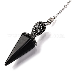 Биолокационные маятники с заостренным шестиугольным конусом из натуральных и синтетических драгоценных камней G-Q184-03AS