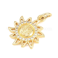 Pendentifs en laiton zircon cubique transparent&nbsp;KK-F938-01G