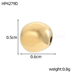 Ovale Perlen aus Edelstahl 304&nbsp;STAS-OY017-52G