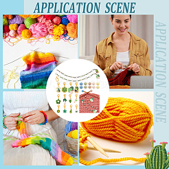 Тема зеленых растений наборы инструментов для вязания своими руками HJEW-NB00149