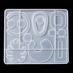 Силиконовые Молды для кулонов и ссылок смешанной Молды&nbsp;DIY-YW0006-69