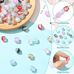 72 шт. 9 цвета прозрачные бусины из смолы&nbsp;RESI-CJ0004-61