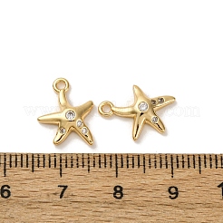 Breloques en laiton avec zircone cubique de micro pave&nbsp;KK-D388-02G-02