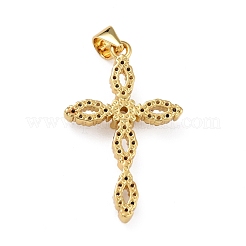 Латунные микропаве прозрачные подвески с фианитом&nbsp;ZIRC-A021-16G