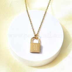 Ожерелья с подвесками из нержавеющей стали 304 Rolo NJEW-S444-01G-21