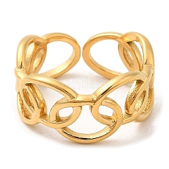 304ステンレススチール製中空楕円オープンカフリング女性用  18KGP本金メッキ  内径：17mm&nbsp;STAS-D085-24G