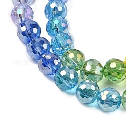 Chapelets de perles en verre électroplaqué&nbsp;EGLA-D300-06-6mm-01