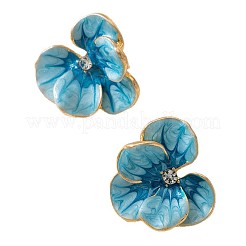 Blumenförmige Ohrstecker aus Metalllegierung mit Strass und Emaille.&nbsp;FS-WGB7941-01