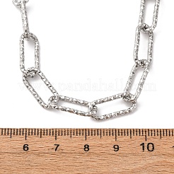 Текстурированные цепочки-скрепки из нержавеющей стали 304 для женщин и мужчин NJEW-A052-01P