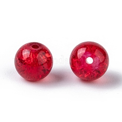 Прозрачные стеклянные бусмины кракле CCG-R001-8mm-M