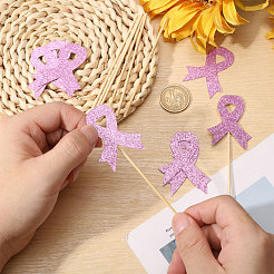 12 пакетик октябрь рак груди розовая лента осведомленность бумага блестки пудра вставки для торта DIY-CA0007-71