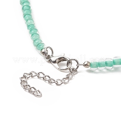 7шт 7 цвета карамельного цвета стеклянные ожерелья из бисера набор для женщин NJEW-JN04183