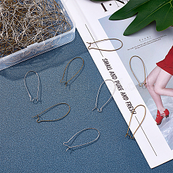 Латунные серьги-кольца серьги почек KK-FH0001-45-NR